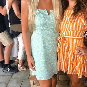 When She Smiles Mint Print Dress